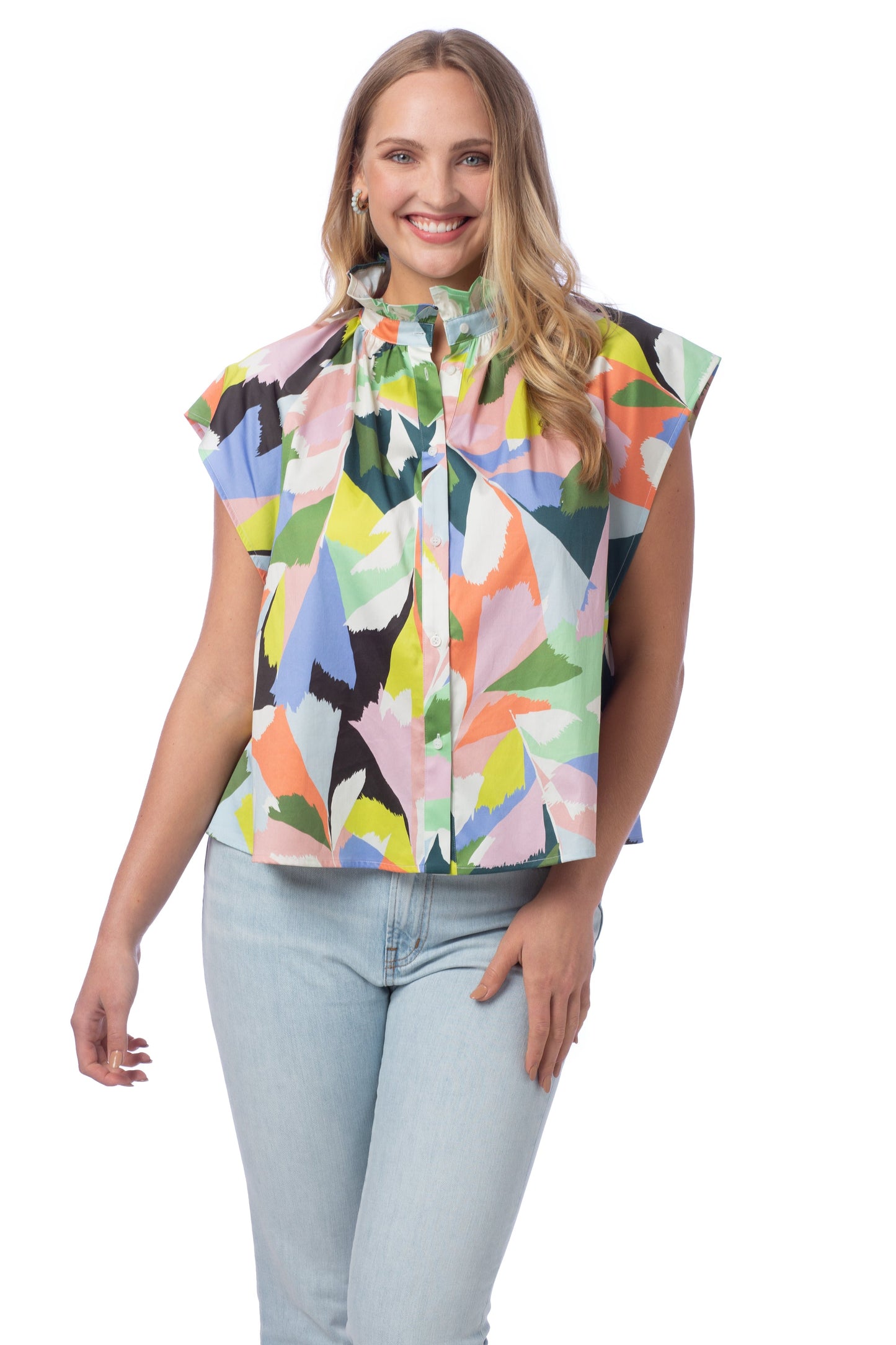 Crosby Billie Blouse - Poinciana