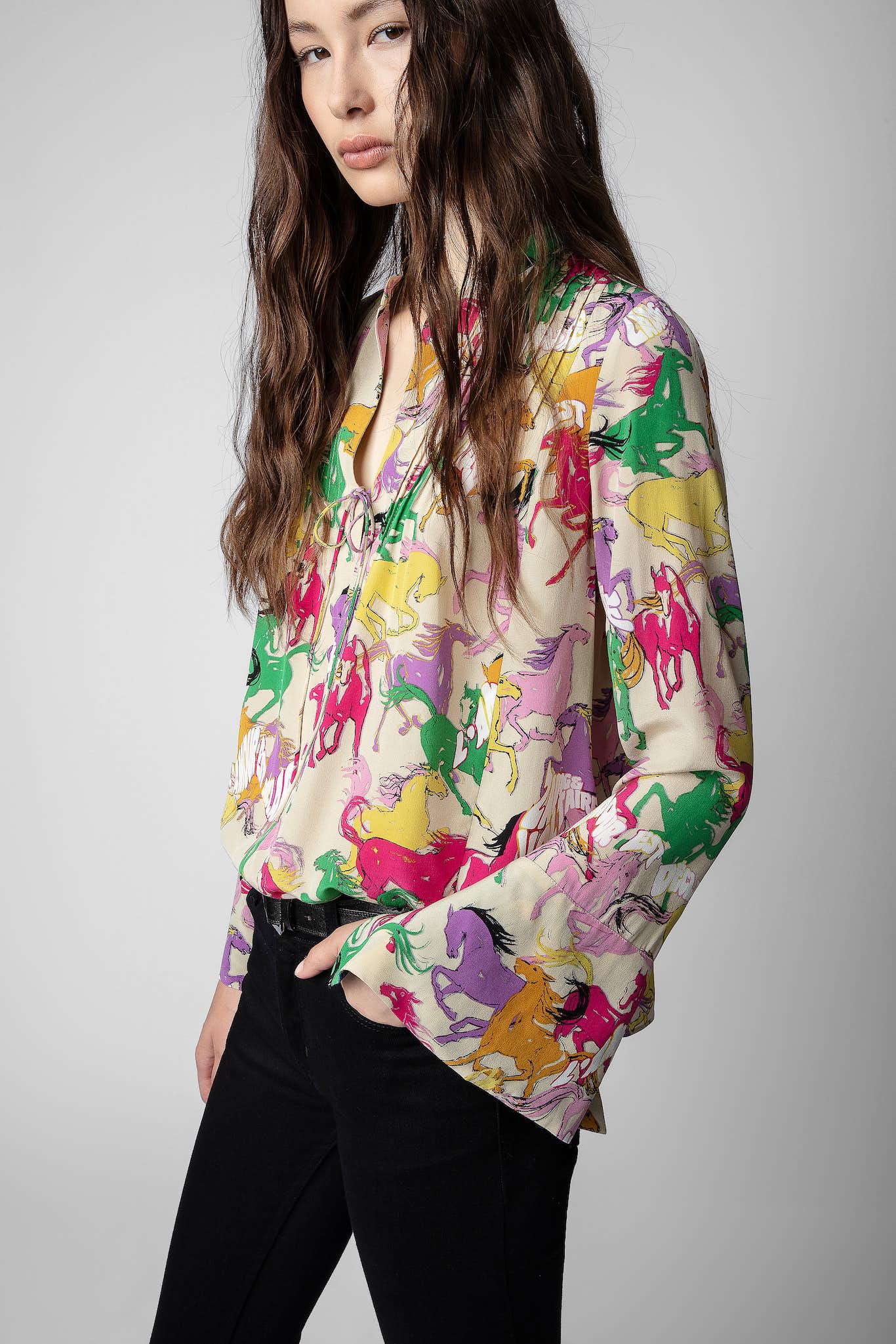 ZADIG & VOLTAIRE CHEMISE HORSES TOP