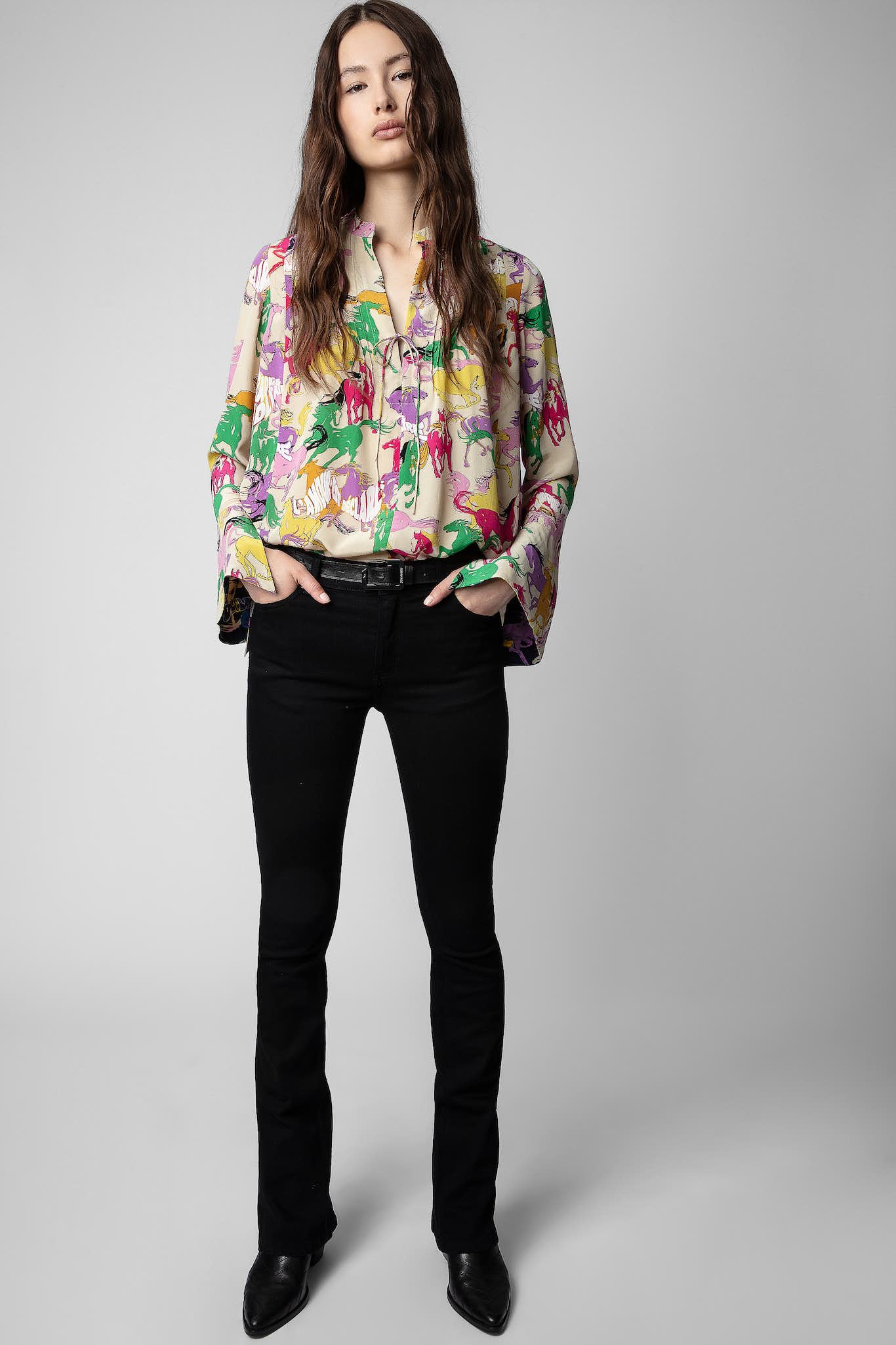 ZADIG & VOLTAIRE CHEMISE HORSES TOP