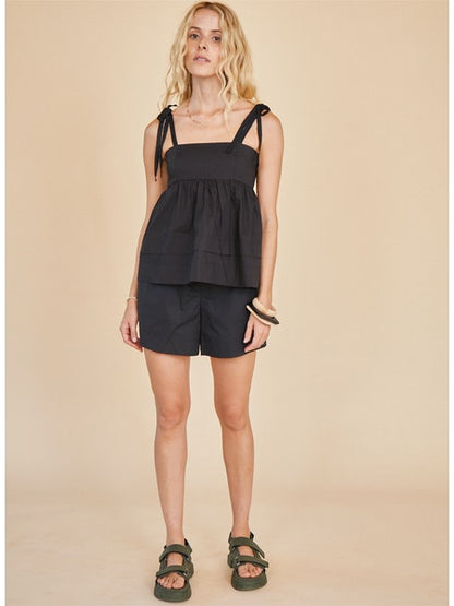 HUNTER BELL PRUETT TOP - BLACK