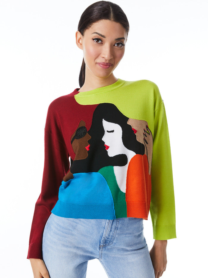 Alice & Olivia Gleeson Girl Gang Pullover