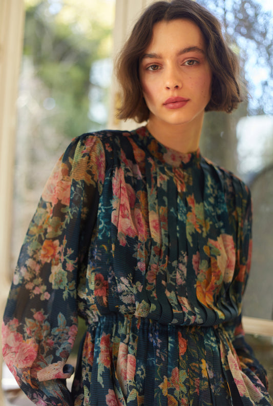 Hemant & Nandita Rafa Navy Blue Top