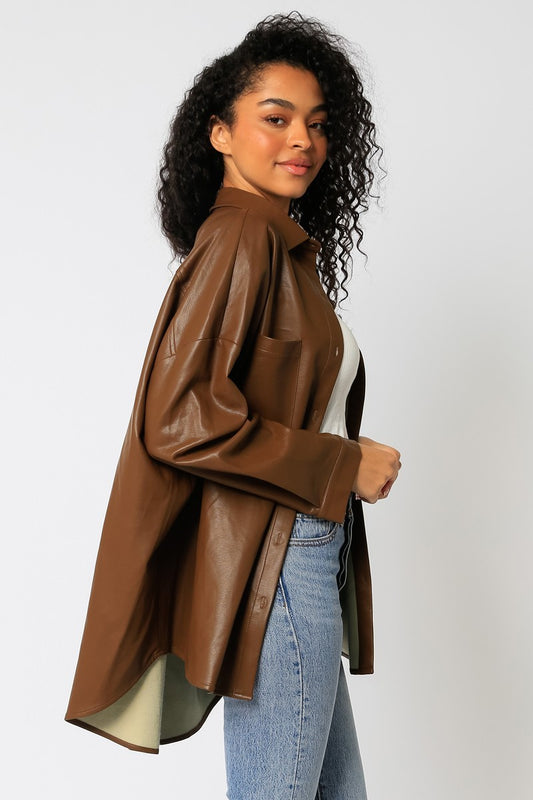 Makenzie Faux Leather Jacket