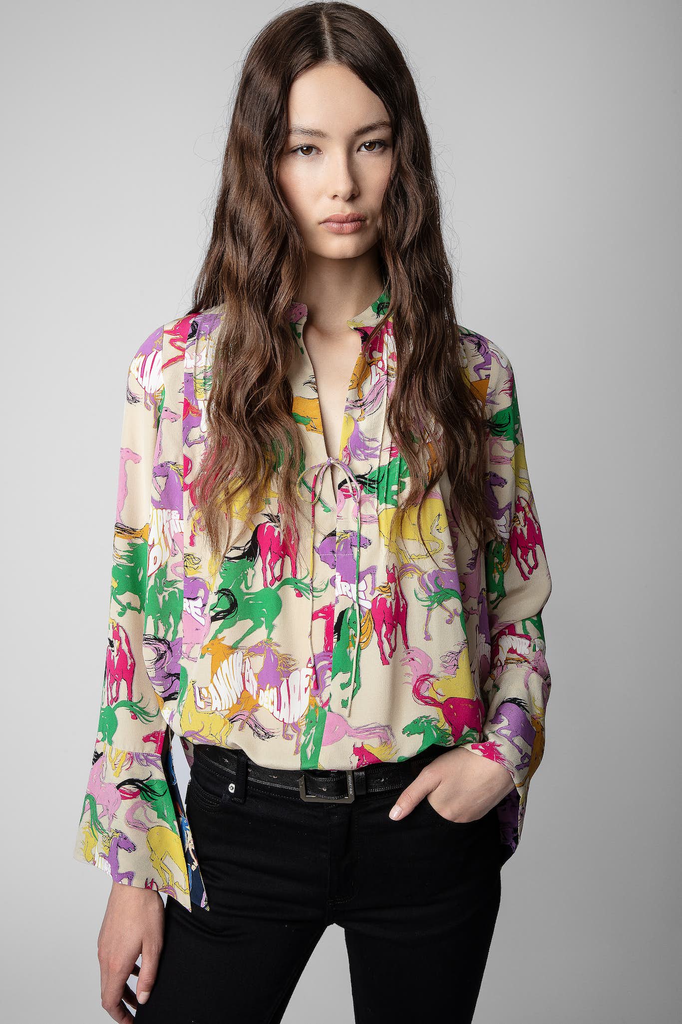 ZADIG & VOLTAIRE CHEMISE HORSES TOP
