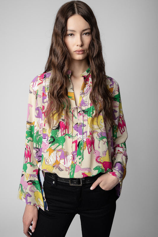 ZADIG & VOLTAIRE CHEMISE HORSES TOP
