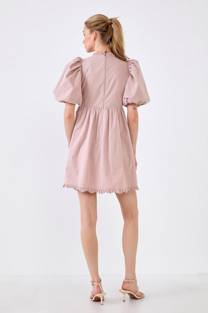 Ruffle Detail Mini Dress