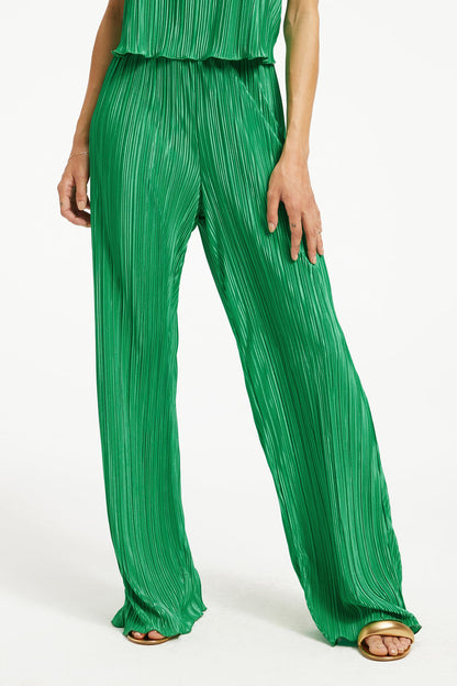 GOOD AMERICAN ALWAYS FITS PLISSE WIDE LEG PANT