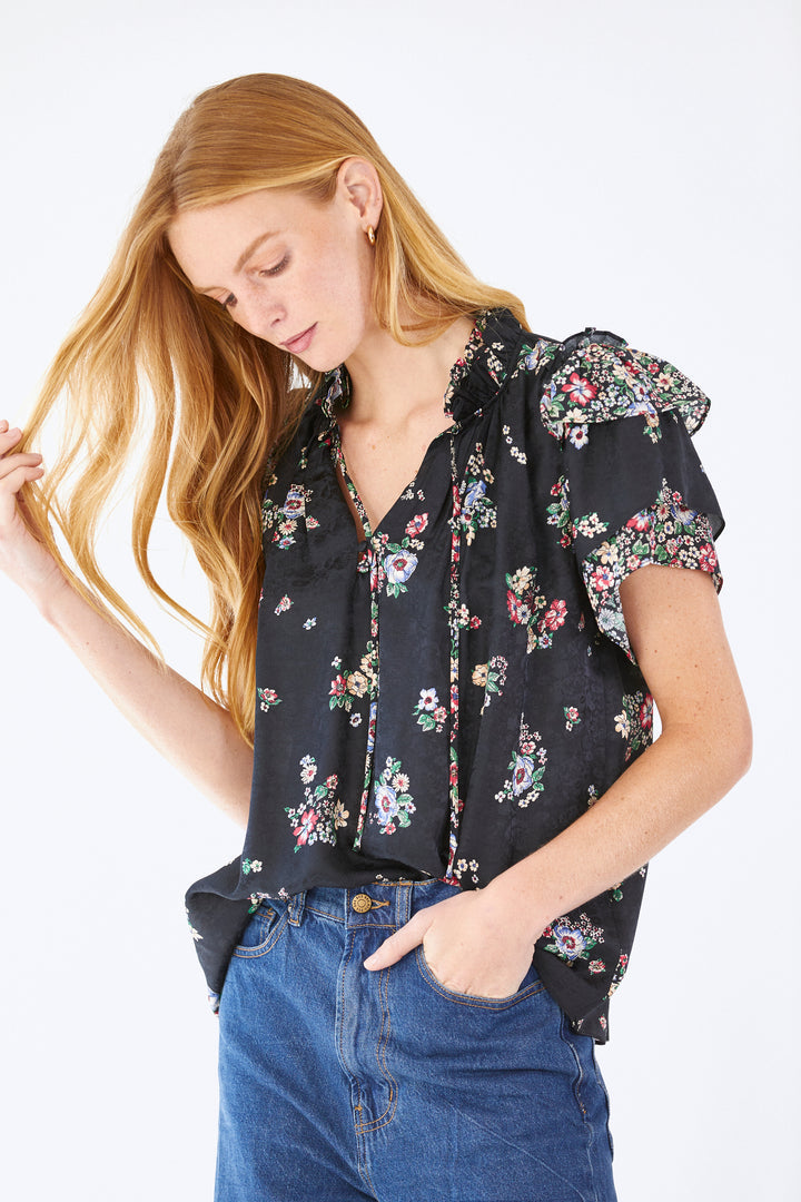 HUNTER BELL MILLIE TOP - ENGLISH GARDEN