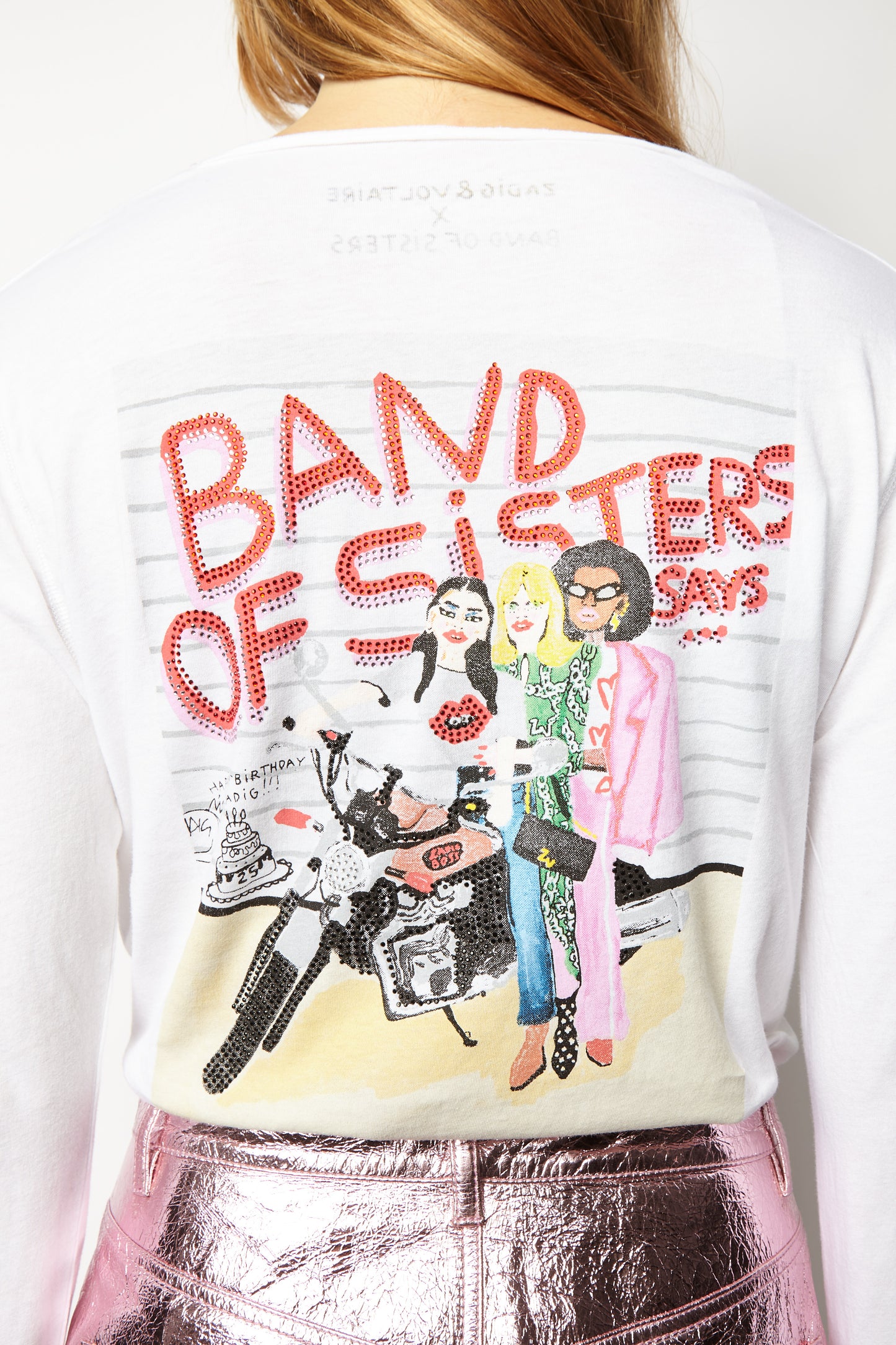 ZADIG & VOLTAIRE BAND OF SISTERS HENLEY T-SHIRT