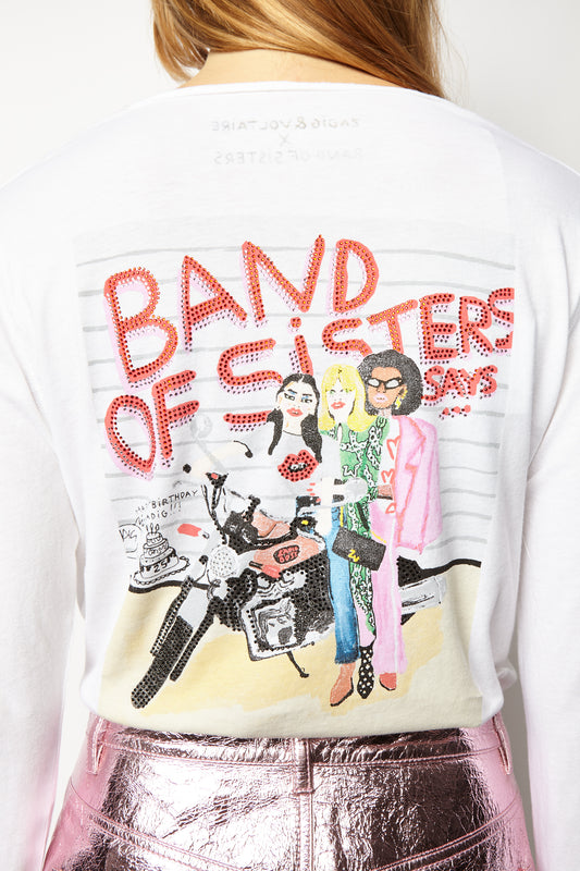 ZADIG & VOLTAIRE BAND OF SISTERS HENLEY T-SHIRT