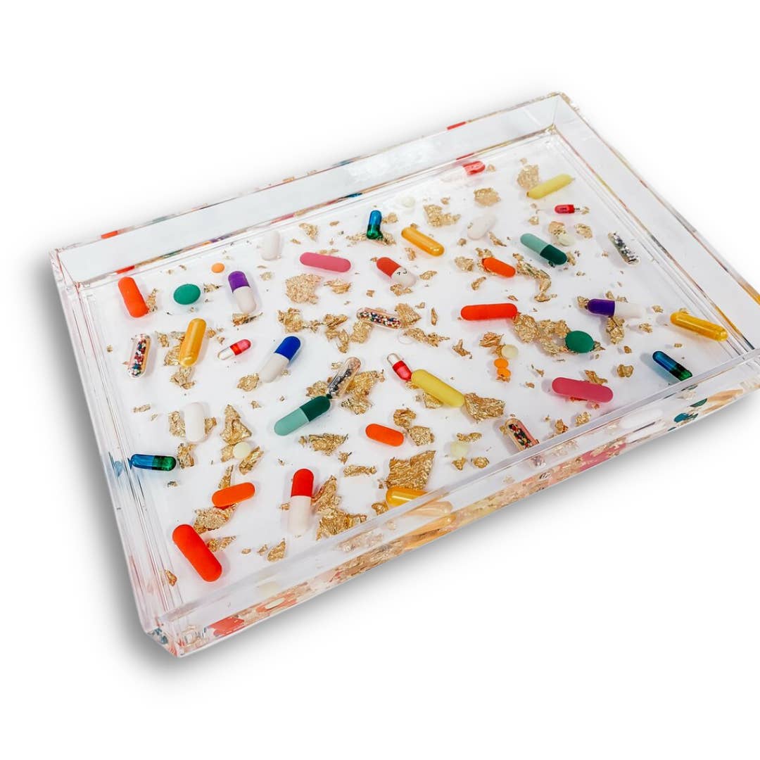 Pill + Gold Small Tray