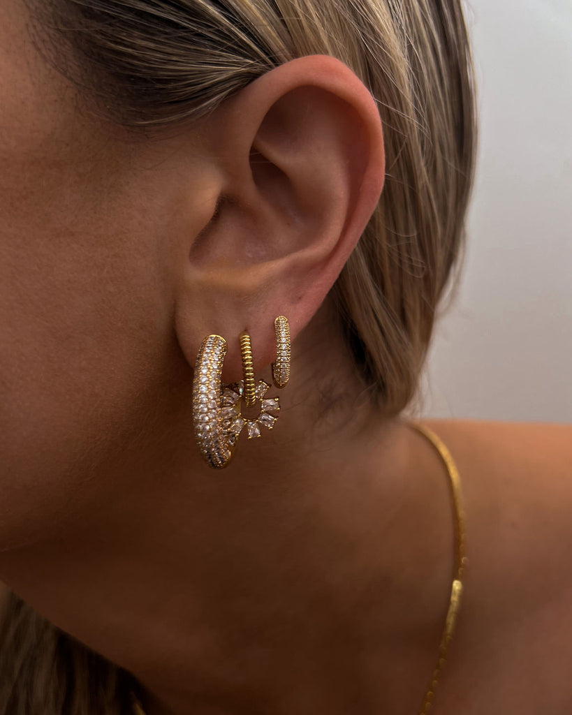 LUVAJ THE REVERSIBLE AMALFI HOOPS- GOLD