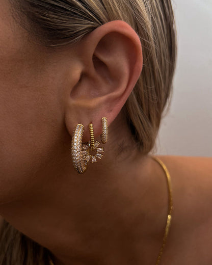LUVAJ THE REVERSIBLE AMALFI HOOPS- GOLD