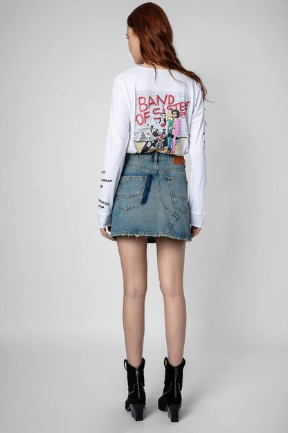 ZADIG & VOLTAIRE BAND OF SISTERS HENLEY T-SHIRT