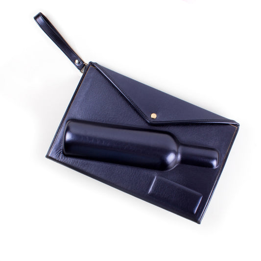 Navy Wine Clutch