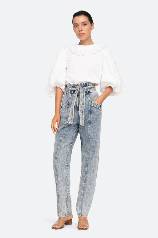 Betty Acid Wash Paperbag Jean