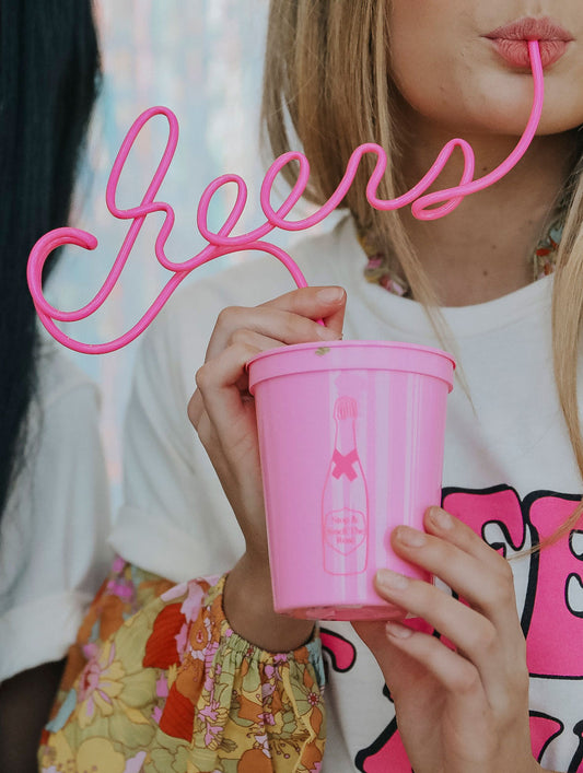 Stop and Smell the Rose Plastic Cup