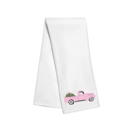 PINK TRUCK CHAMPAGNE KITCHEN TOWEL