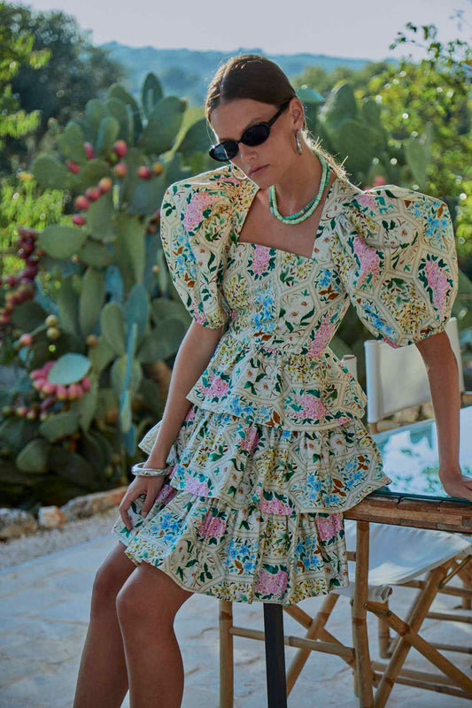Hunter Bell Porter Dress - Floral Tile