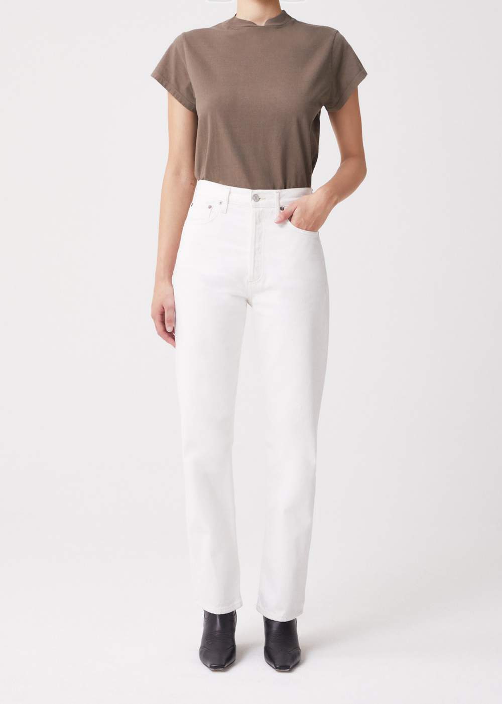 AGOLDE ANIKA CAP SLEEVE TEE