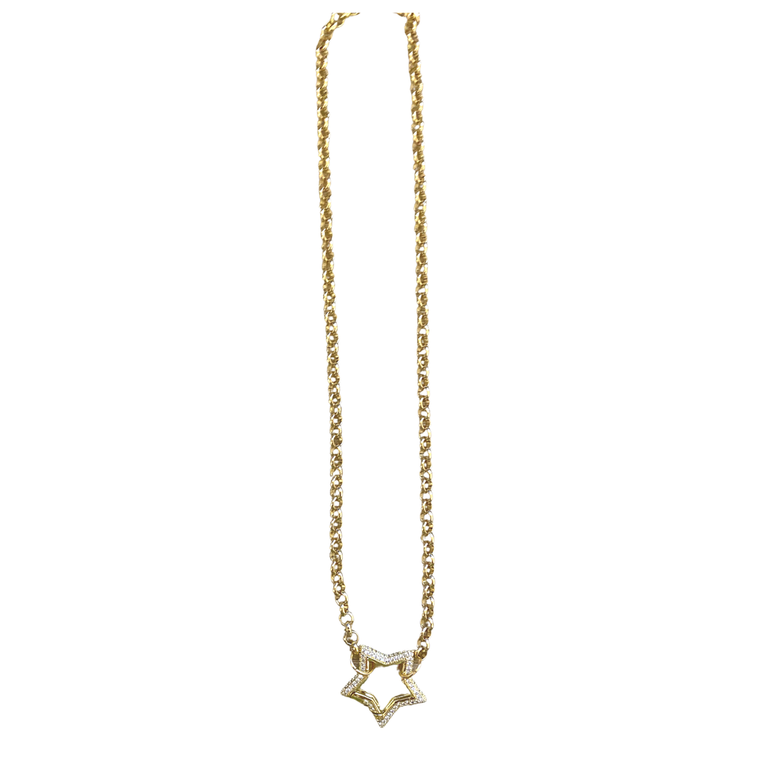 Thelma & Louise Necklace, Gold & White Diamondettes | Melinda Maria Jewelry