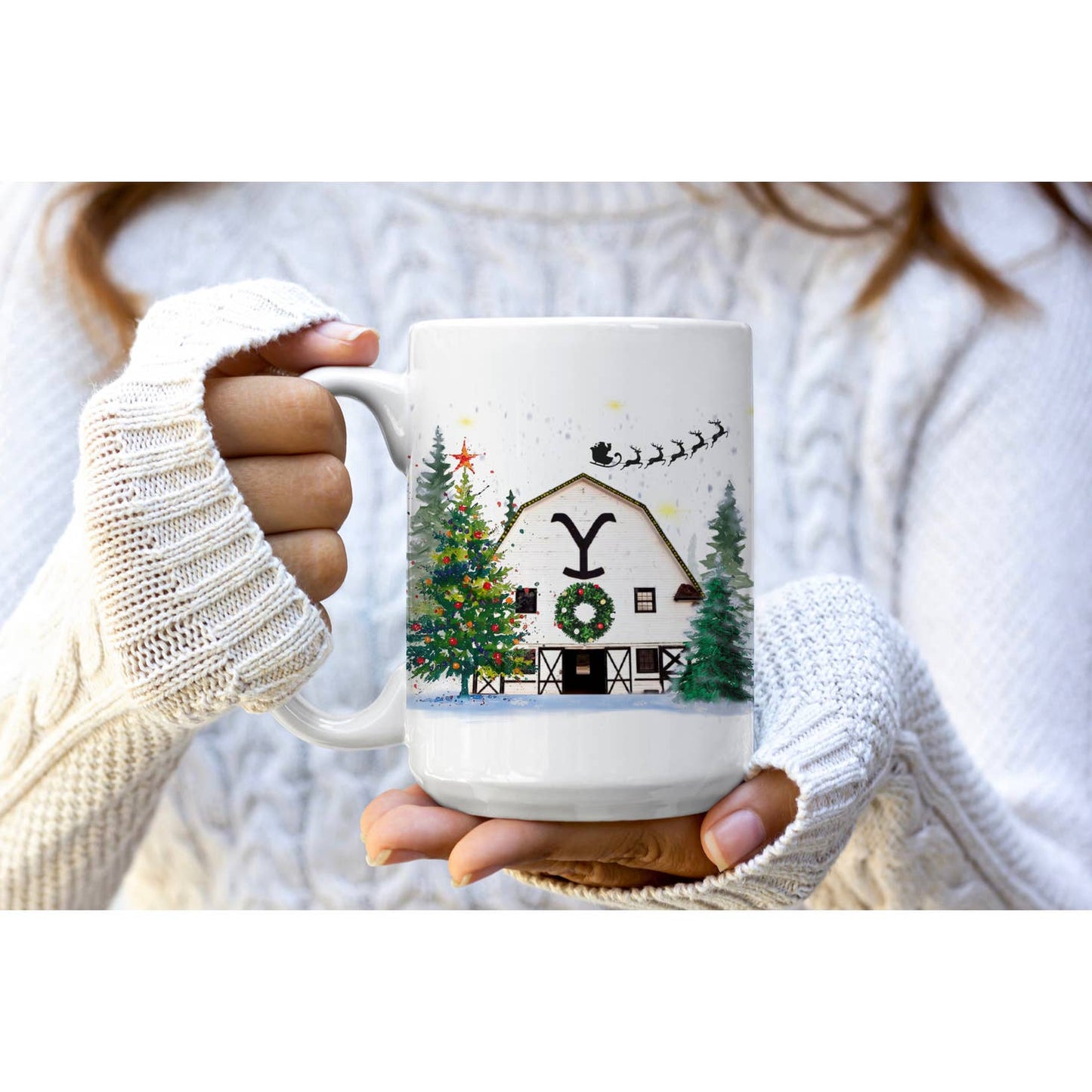 Yellowstone Dutton Christmas Ranch 15 oz Mug