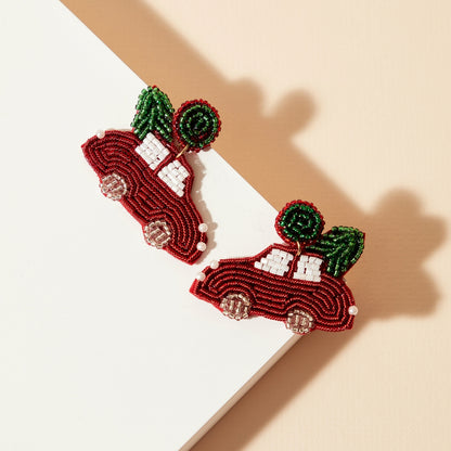 Car and Tree Dangling Earring