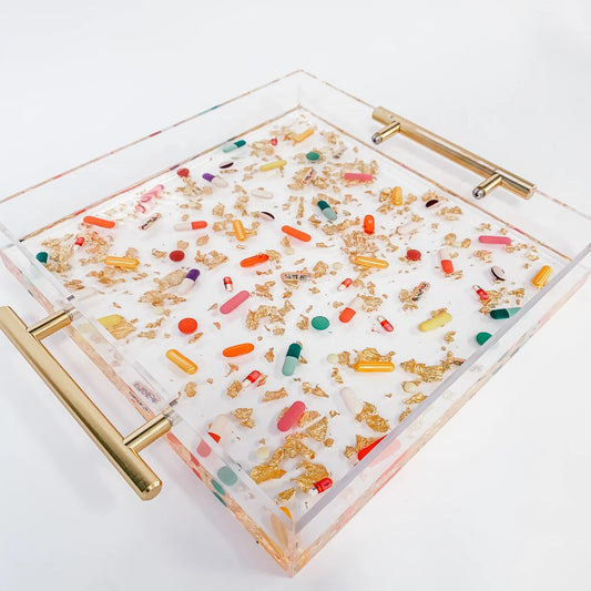 Large Gold Pill Tray