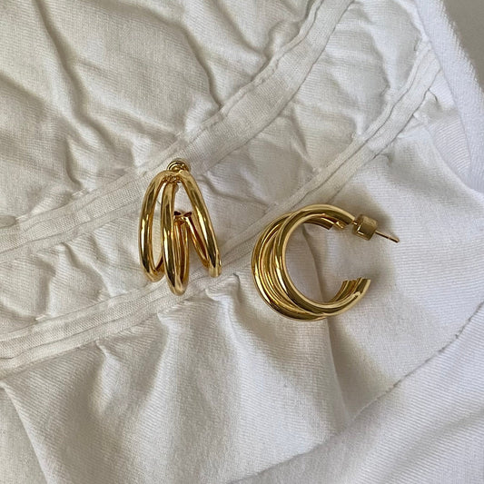 Triple Gold Hoop