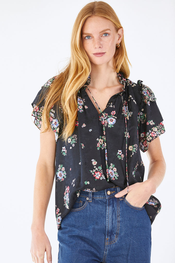 HUNTER BELL MILLIE TOP - ENGLISH GARDEN