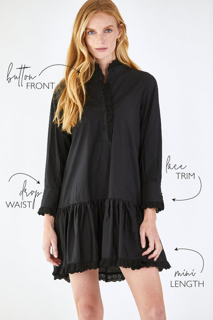 HUNTER BELL CARTER DRESS - BLACK