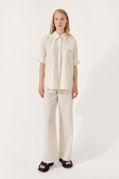 Baum Und Pferdgarten Majken Shirt - White Creme Stripe