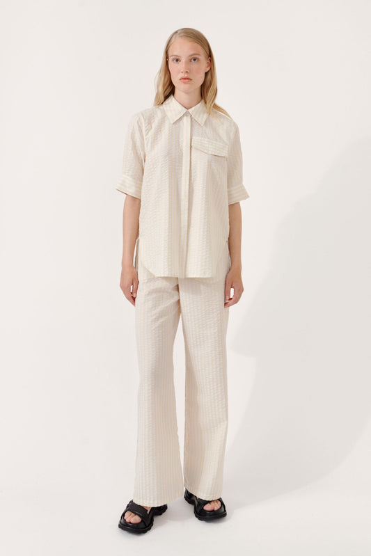 Baum Und Pferdgarten Majken Shirt - White Creme Stripe