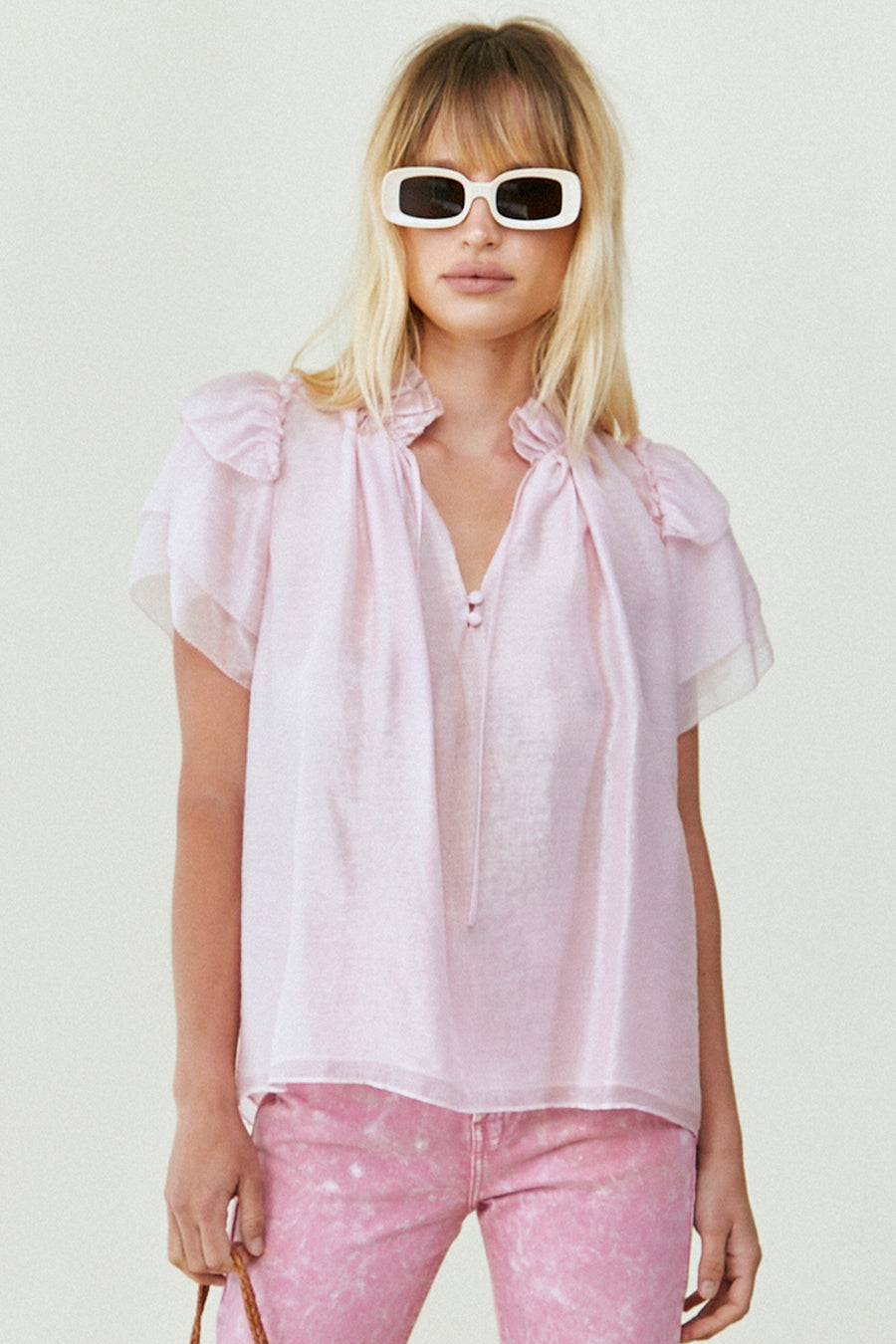HUNTER BELL MILLIE TOP - DUSTY PINK