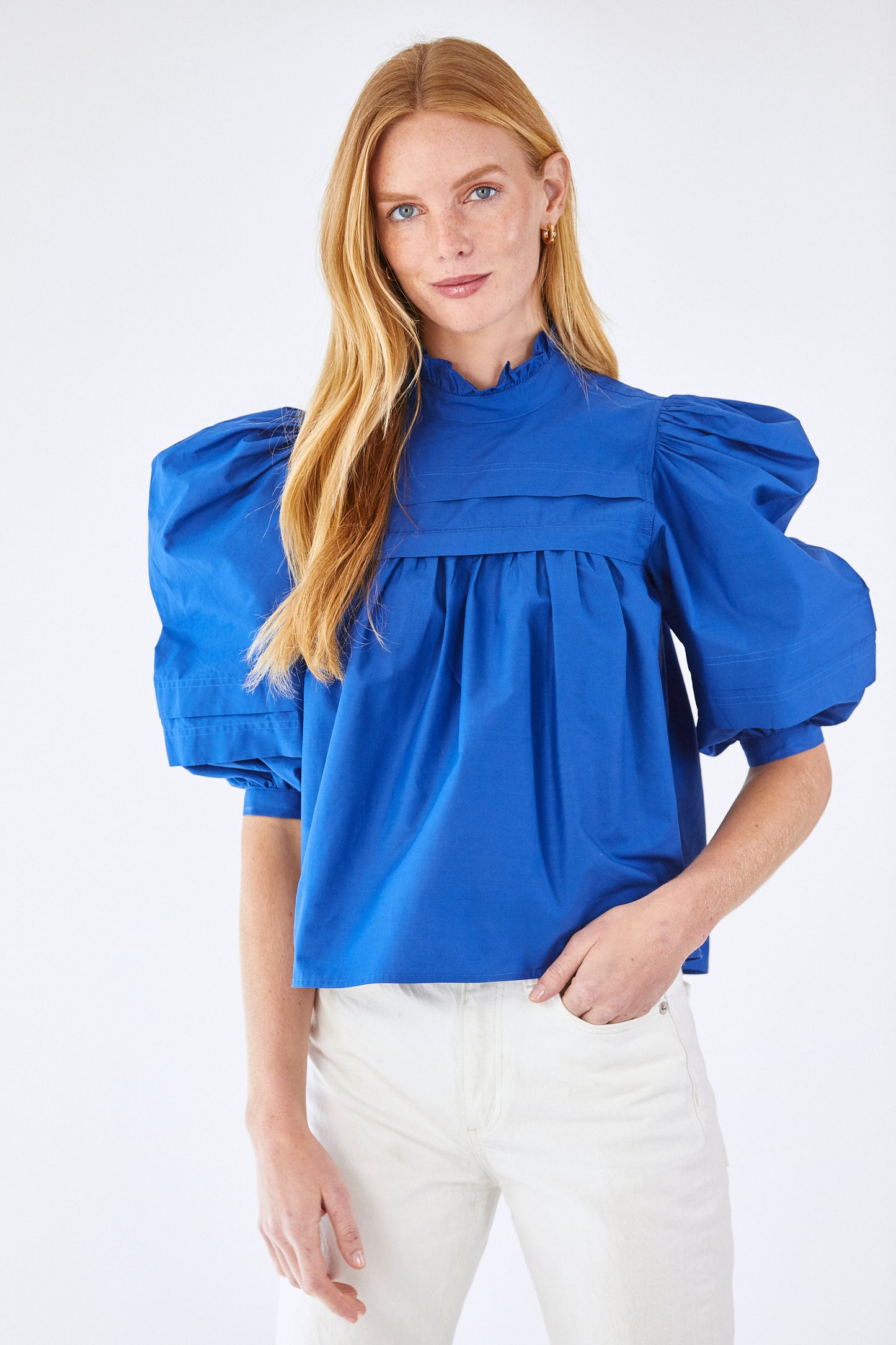 HUNTER BELL SOFIA TOP - DISTANT BLUE