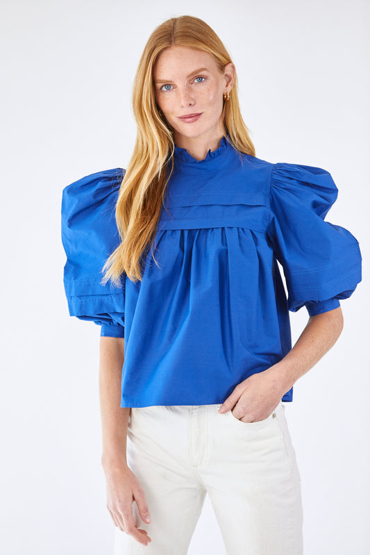 HUNTER BELL SOFIA TOP - DISTANT BLUE