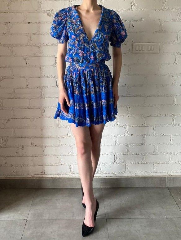 short dress in cobalt blue hemant and nandita Hemant and Nandita | Dresses | Hemant And Nandita Short Dress Wbelt Buckle Cobalt Blue L