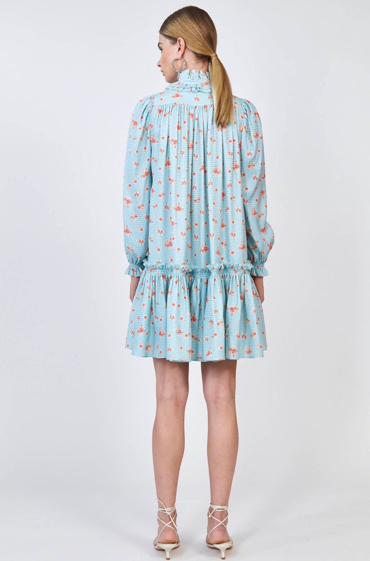 Hunter Bell Blakely Dress - Blue Ikat Flower
