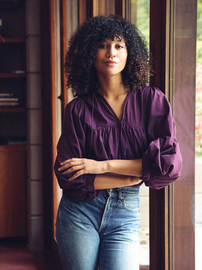 CHARLIE TOP IN PLUM