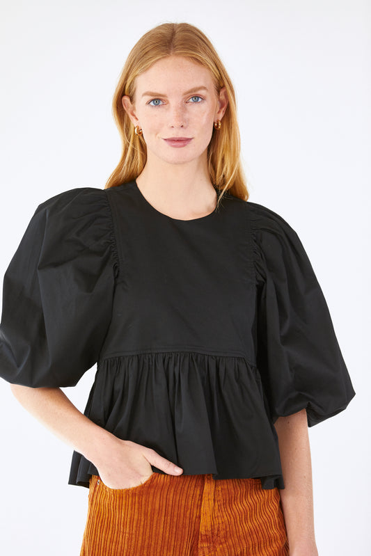 HUNTER BELL HARLOW TOP - BLACK