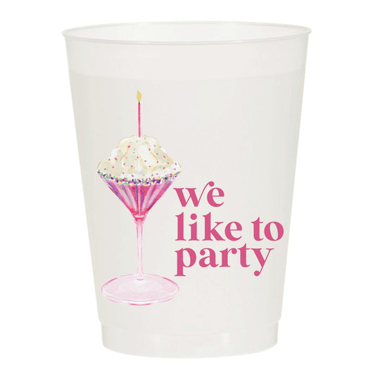 WE LIKE TO PARTY MARTINI CUPS (SET OF 10)