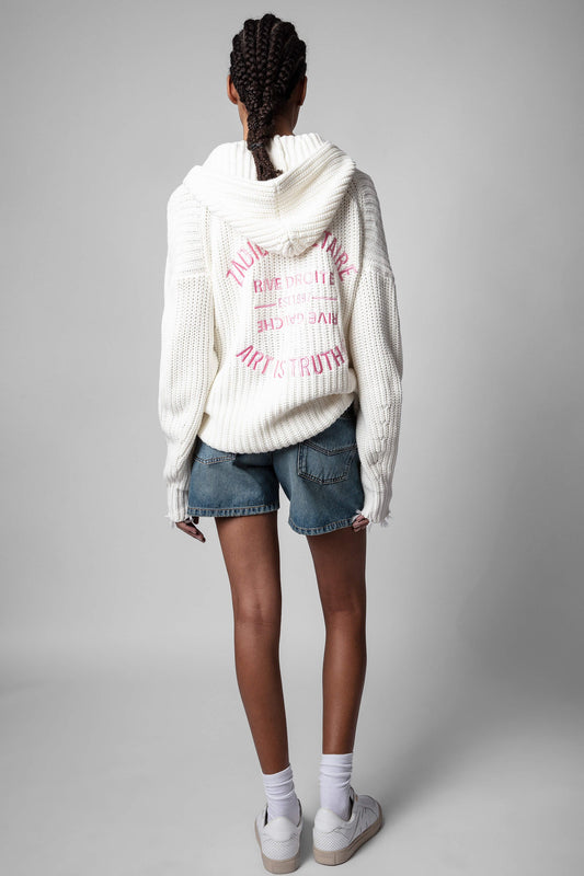 ZADIG & VOLTAIRE ANYA COW BLASON CARDIGAN
