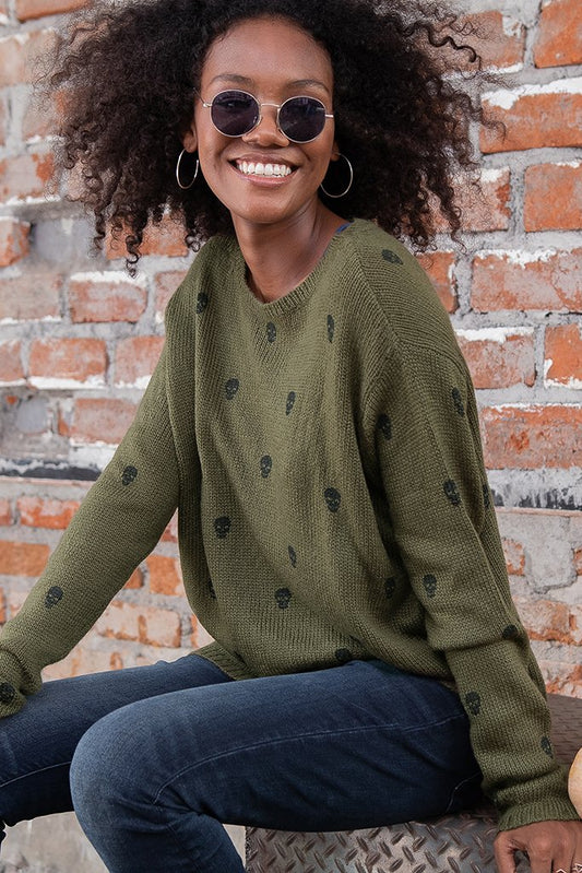 MINI SKULL CREW GREEN