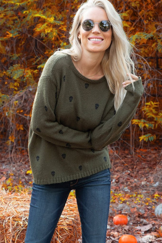 MINI SKULL CREW GREEN