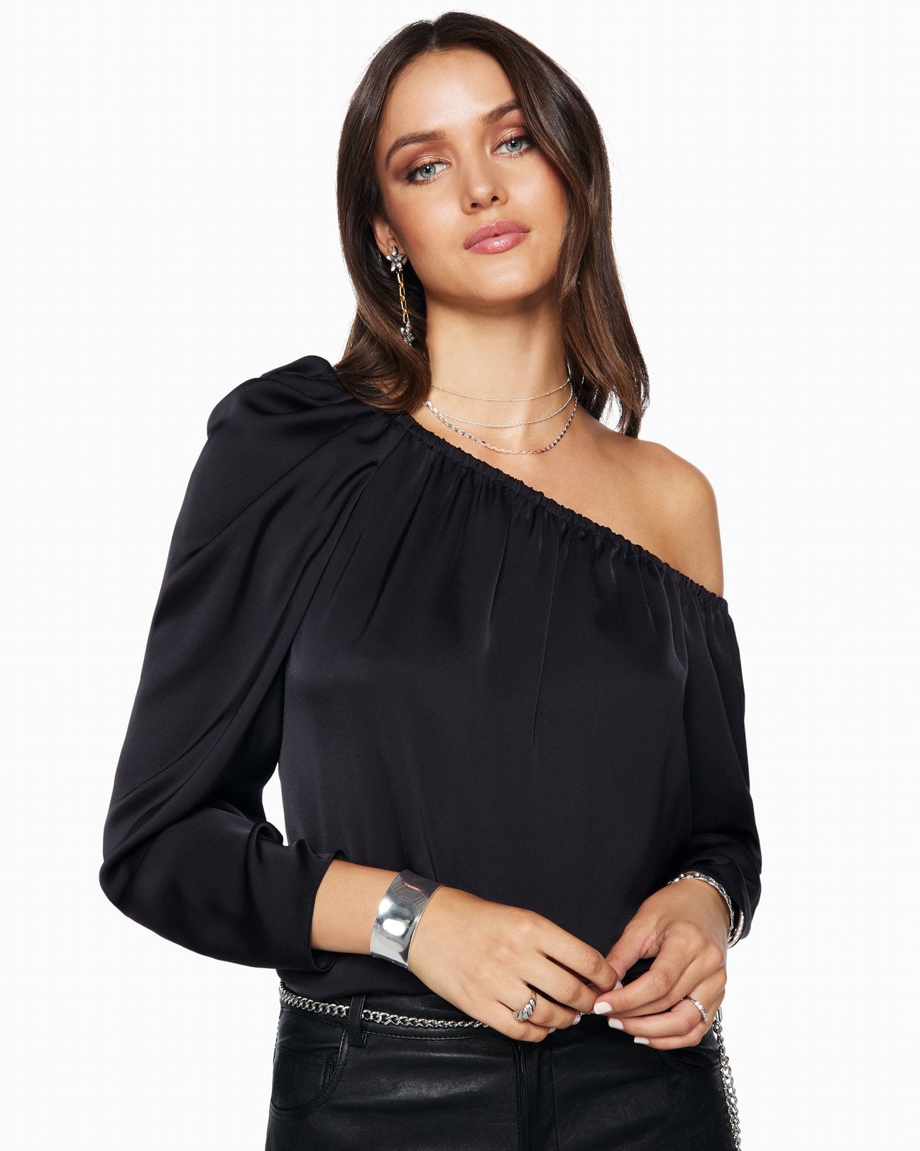 RAMY BROOK ILLEANA ONE SHOULDER TOP